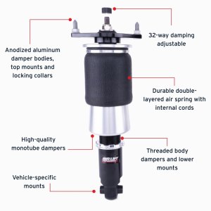 Subaru WRX STI Rear Air Suspension Kit - Air Lift - Performance, Adjustable, 32-Level Damping - `15-`21